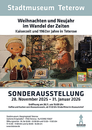 Plakat Sonderausstellung "Weihnachten und Neujahr im Wandel der Zeiten"